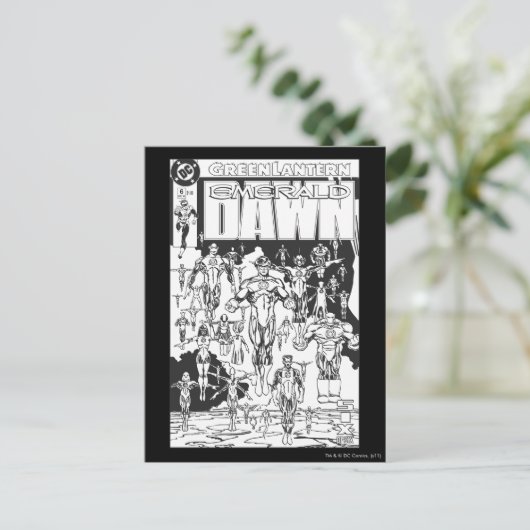 Emerald Dawn Hoesje, zwart en wit Briefkaart (Staand voorkant)