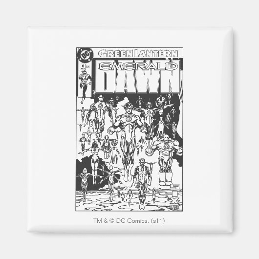 Emerald Dawn Hoesje, zwart en wit Magneet (Voorkant)