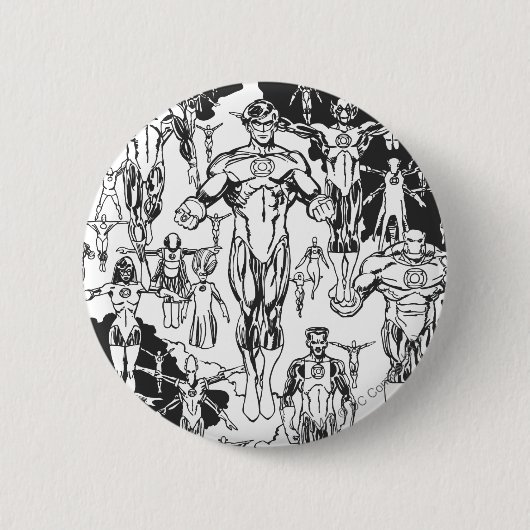 Emerald Dawn Hoesje, zwart en wit Ronde Button 5,7 Cm (Voorkant)