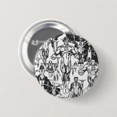 Emerald Dawn Hoesje, zwart en wit Ronde Button 5,7 Cm (Voorkant /achterkant)