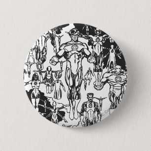 Emerald Dawn Hoesje, zwart en wit Ronde Button 5,7 Cm