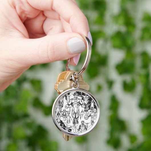 Emerald Dawn Hoesje, zwart en wit Sleutelhanger (Hand)