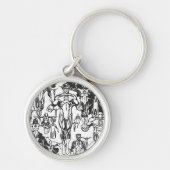 Emerald Dawn Hoesje, zwart en wit Sleutelhanger (Voorkant)