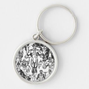 Emerald Dawn Hoesje, zwart en wit Sleutelhanger