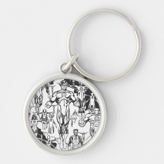 Emerald Dawn Hoesje, zwart en wit Sleutelhanger (Voorkant)