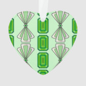 Emerald Deco Stripe Ornament (achterkant)