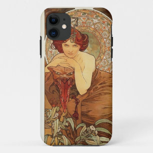 Emerald design door Alphonse Mucha Phone Case