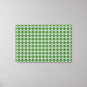 Emerald Diamond Gemstone Art Green Canvas Afdruk