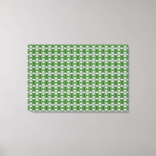 Emerald Diamond Gemstone Art Green Canvas Afdruk (Voorkant)