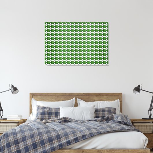 Emerald Diamond Gemstone Art Green Canvas Afdruk (Insitu (Slaapkamer))