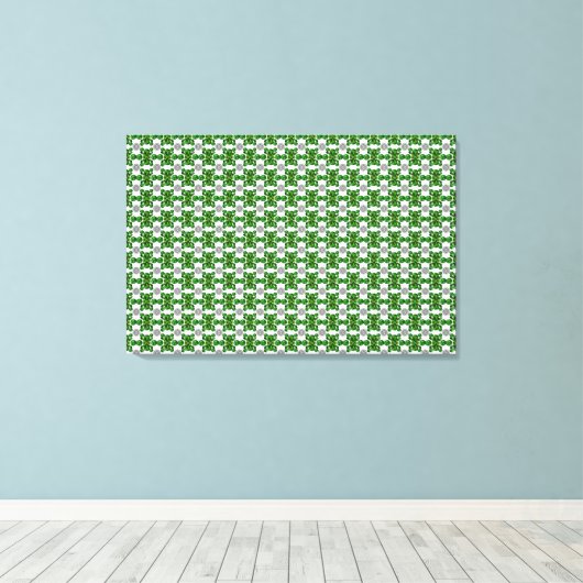 Emerald Diamond Gemstone Art Green Canvas Afdruk (Insitu (Houten vloer))
