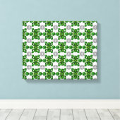 Emerald Diamond Gemstone Art Green Canvas Afdruk (Insitu (Houten vloer))