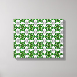 Emerald Diamond Gemstone Art Green Canvas Afdruk