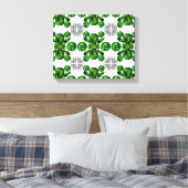 Emerald Diamond Gemstone Art Green Canvas Afdruk (Insitu (Slaapkamer))