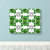 Emerald Diamond Gemstone Art Green Canvas Afdruk (Insitu (Houten vloer))