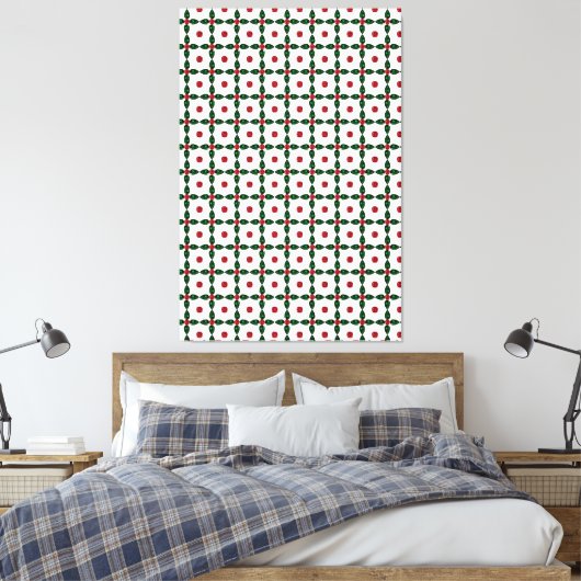 Emerald Diamond Gemstone Art Green Canvas Afdruk (Insitu (Slaapkamer))