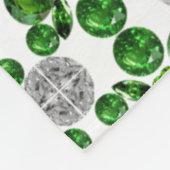 Emerald Diamond Gemstone Art Green Fleece Deken (Hoek)