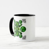 Emerald Diamond Gemstone Art Green Mok (Voorkant links)