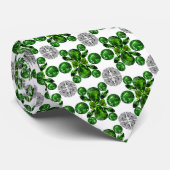 Emerald Diamond Gemstone Art Green Stropdas (Opgerold)