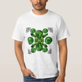 Emerald Diamond Gemstone Art Green T-shirt