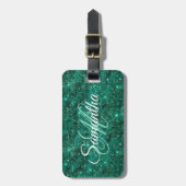 Emerald Diamond studeerde Folie Fancy monogram Bagagelabel (Voorkant verticaal)