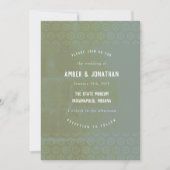 Emerald Distress Elegance Wedding Uitnodiging (Voorkant)