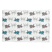 Emerald Dog en Bone Graffiti Style Pillowcase Kussensloop (Achterkant)