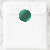 Emerald Double Monogram Faux Wax Seal Stickers (Tas)