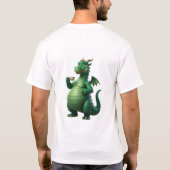 Emerald Dragon 3D Fantasy T-Shirt (Achterkant)