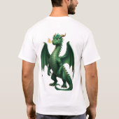 Emerald Dragon 3D Fantasy T-Shirt (Achterkant)