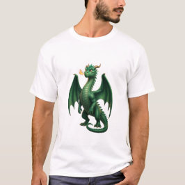 Emerald Dragon 3D Fantasy T-Shirt