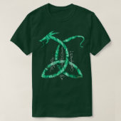 Emerald Dragon Codes, wit script T-shirt (Design voorkant)