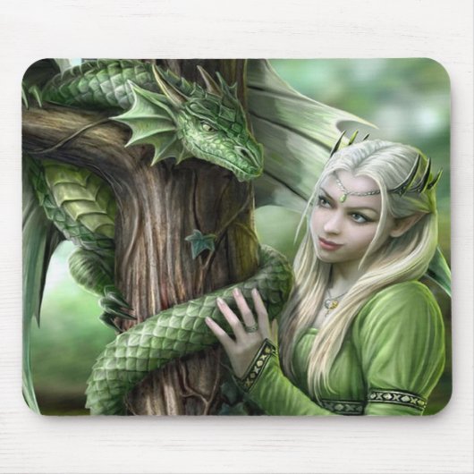 Emerald Dragon en Elf Muismat (Voorkant)
