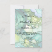 Emerald Dream: Modern Wedding Elegance Minimalisme Kaart (Voorkant)