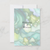 Emerald Dream: Modern Wedding Elegance Minimalisme Kaart (Achterkant)