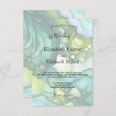 Emerald Dream: Modern Wedding Elegance Minimalisme Kaart (Voorkant / Achterkant)
