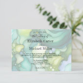 Emerald Dream: Modern Wedding Elegance Minimalisme Kaart (Staand voorkant)