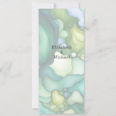 Emerald Dream: Modern Wedding Elegance Minimalisme Kaart (Achterkant)