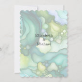 Emerald Dream: Modern Wedding Elegance Minimalisme Kaart (Achterkant)