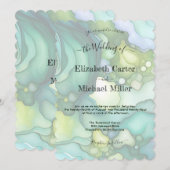 Emerald Dream: Modern Wedding Elegance Minimalisme Kaart (Voorkant / Achterkant)