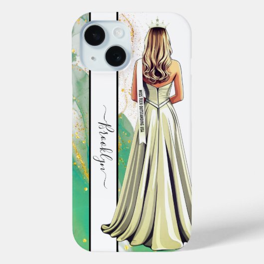 Emerald Dream Pageant Portrait Blonde Case-Mate iPhone Case (Achterkant)