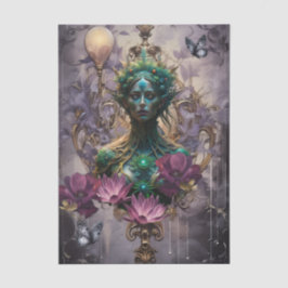 Emerald Dreams Fantasy Forest Queen Decoupage Tissuepapier