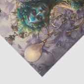 Emerald Dreams Fantasy Forest Queen Decoupage Tissuepapier (Detail)