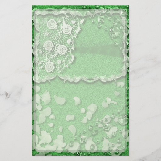 Emerald Dreams Junk Journal Stijl Trompe L'oeil Briefpapier (Voorkant)