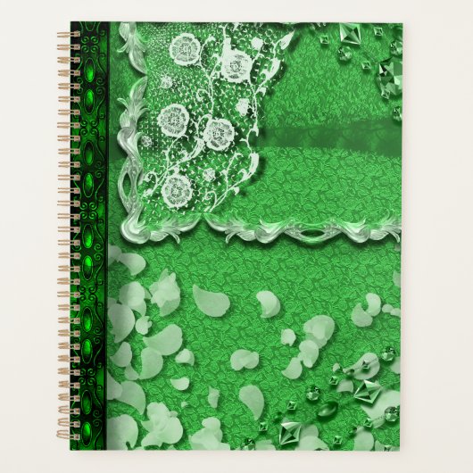 Emerald Dreams Trompe L'oeil Junk Journal Stijl Planner (Voorkant)