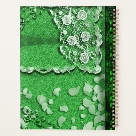 Emerald Dreams Trompe L'oeil Junk Journal Style  Planner (Achterkant)
