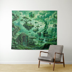 Emerald Droom Surreal Landschap Schakeringen van G Wandkleed