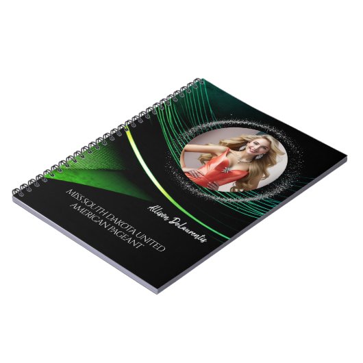 Emerald Dust Custom Pageant Repetitie Notitieboek (Linkerzijde)