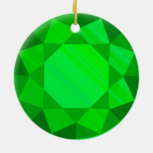 Emerald edelsteen / juweel grafisch Afbeelding Keramisch Ornament (Achterkant)