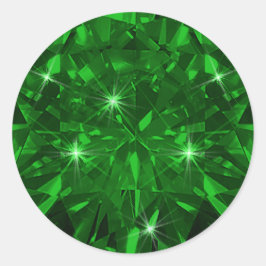 Emerald Edelsteen Uitnodiging Envelop Gift Wrap Ronde Sticker